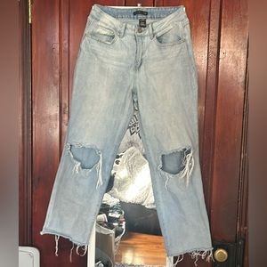 Sincerely Jules Womens Lightwash Baggy Denim Jeans